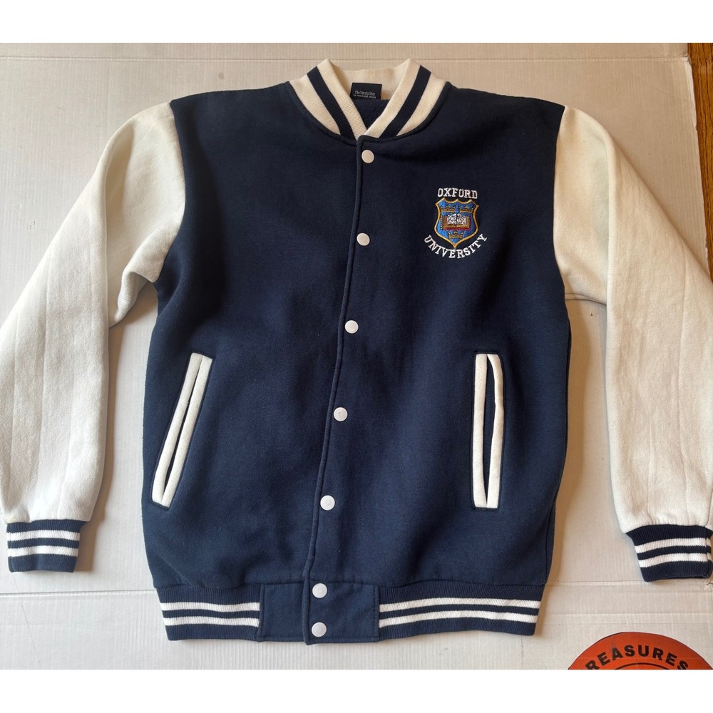 Oxford University Varsity Jacket Navy Blue White The Varsity Shop Small S